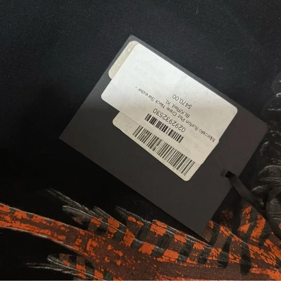 Marcelo Burlon County of Milan Black and Orange Sweater
